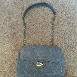 Small blue & gold purse